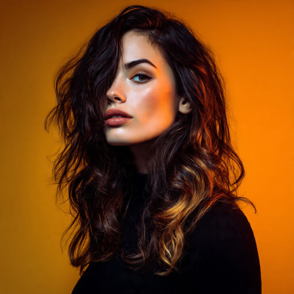 35 Brunette Balayage Hairstyle Ideas for Natural, Bold, and Modern Styles 11 High-Contrast Brunette Balayage Ideas