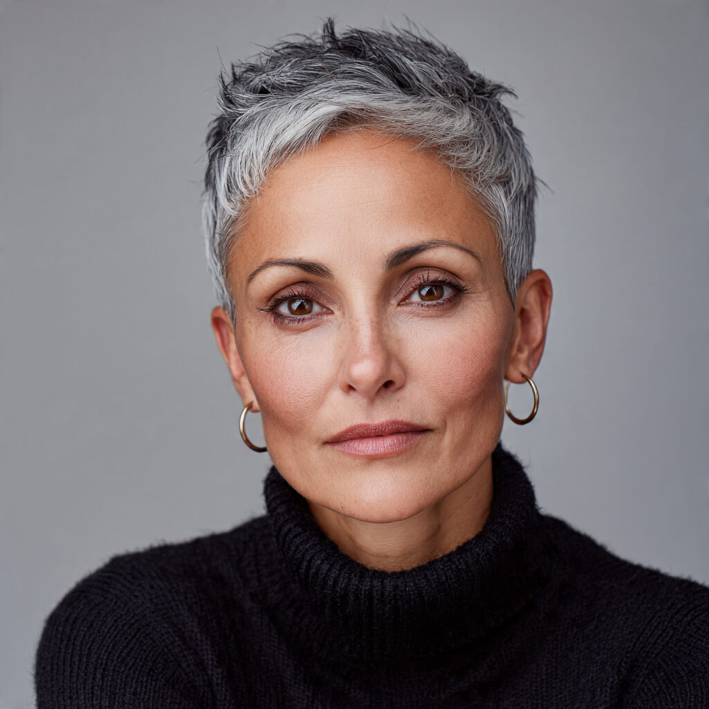 Short Cropped Gray Hair Ideas