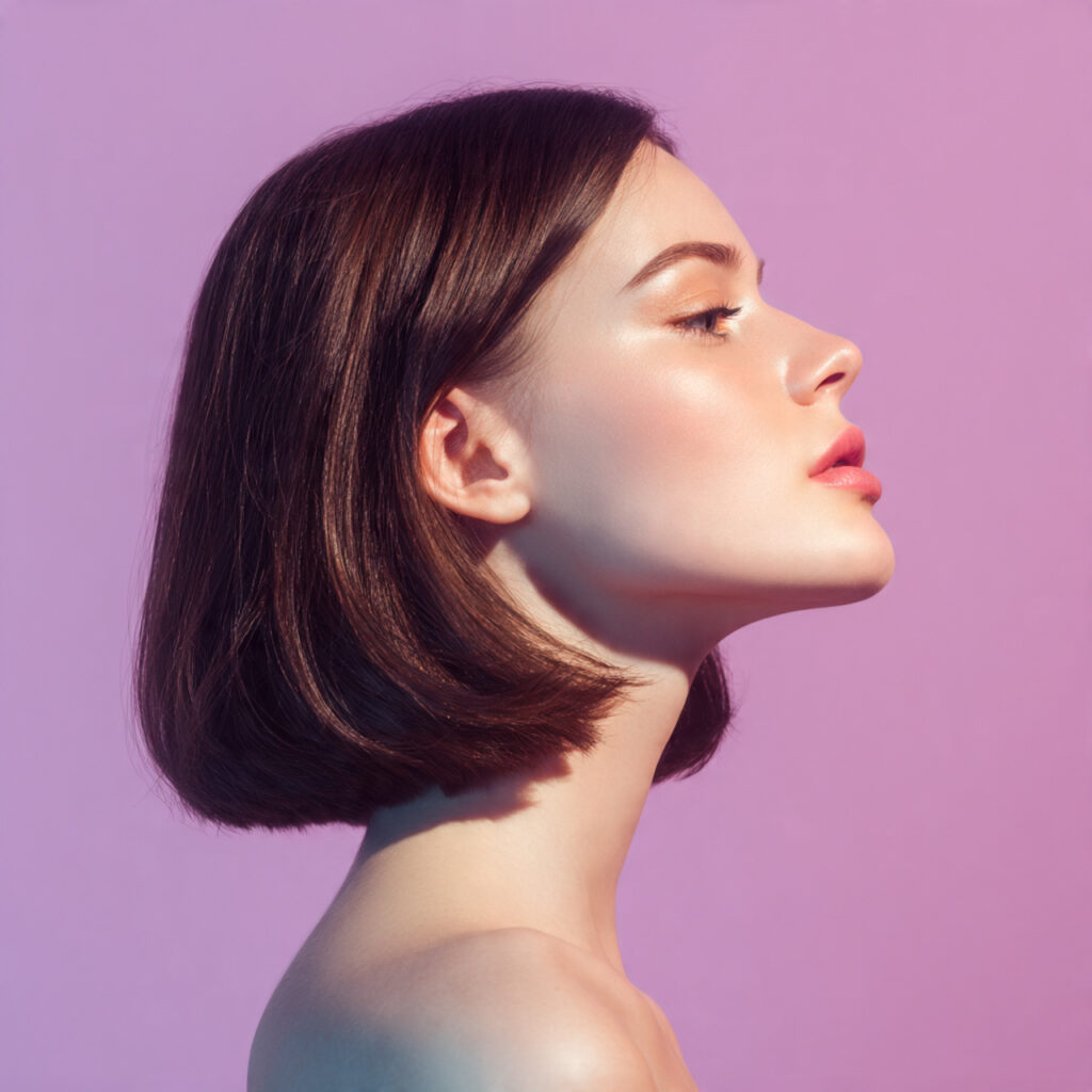 Collarbone-Length Hairstyles Ideas for Long Faces