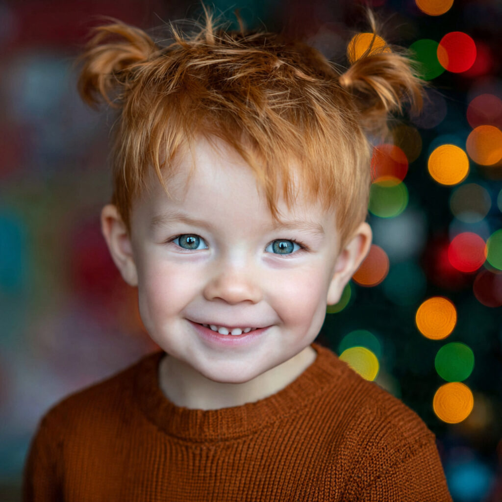 Cute Short Hair Christmas Hairstyles for Kids Ideas