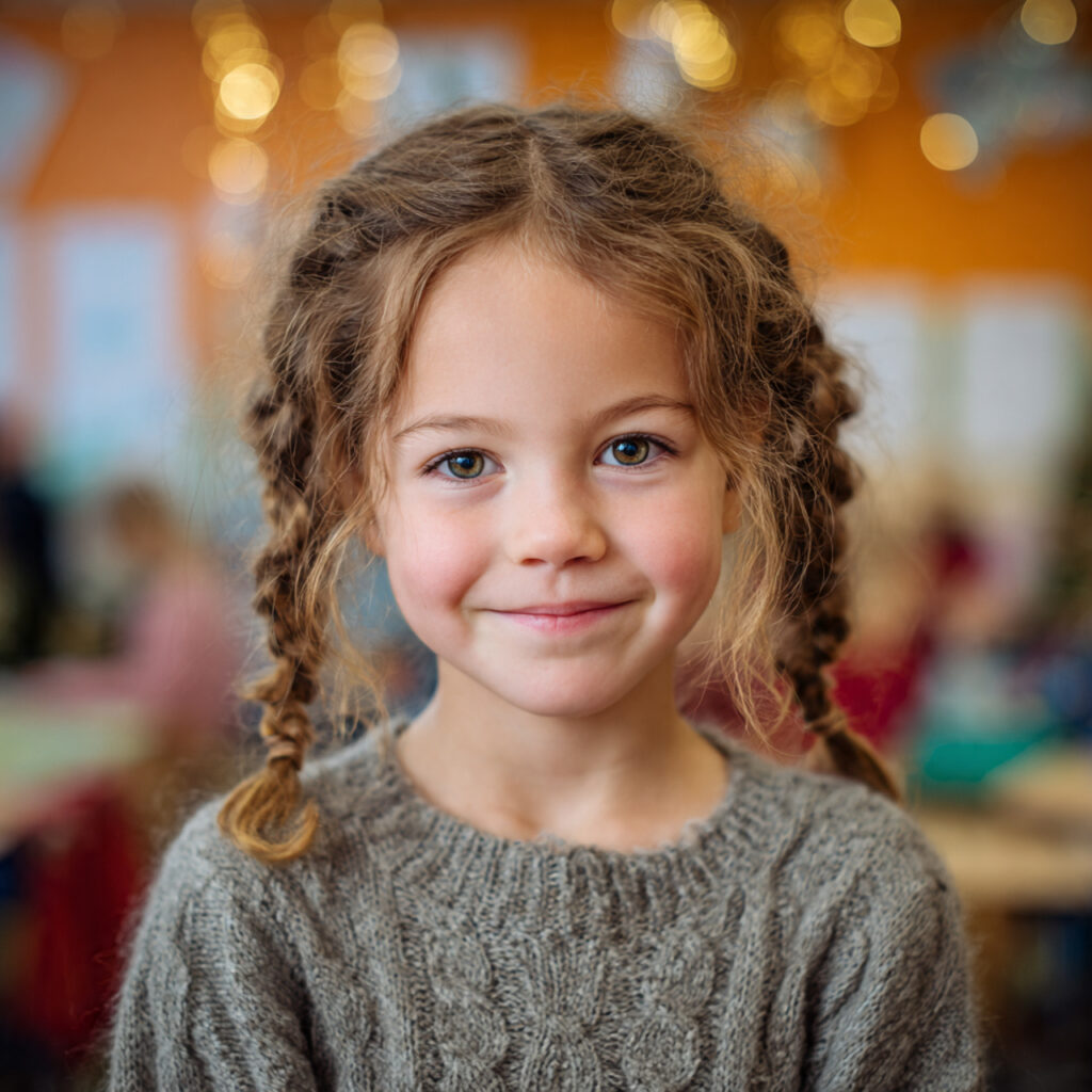 School-Friendly Christmas Hairstyles for Girls Ideas