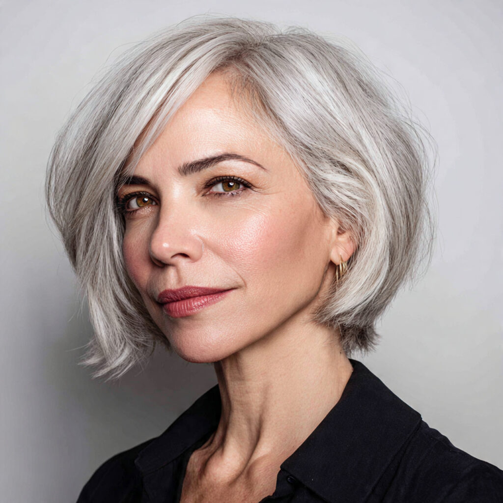 Silver Layered Bob Ideas