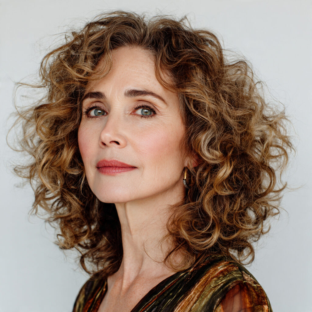 Voluminous Shoulder-Length Curls Idea