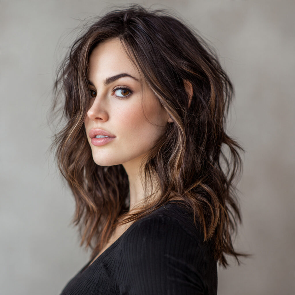 35 Brunette Balayage Hairstyle Ideas for Natural, Bold, and Modern Styles 14 Smoky Brunette Balayage Ideas
