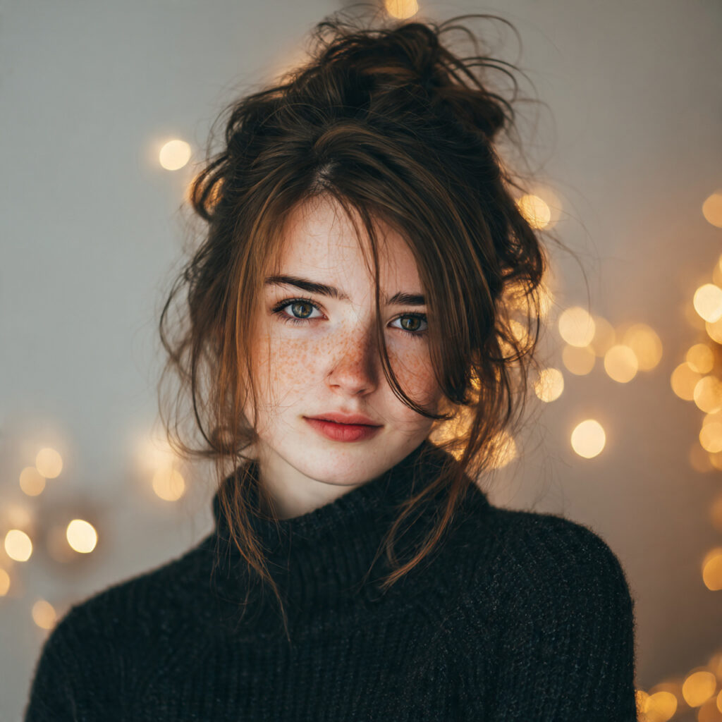 Loose Hair Christmas Hairstyles for Girls Ideas
