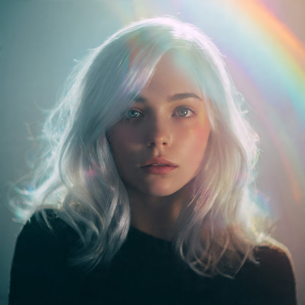 Iridescent White Hair Color Ideas