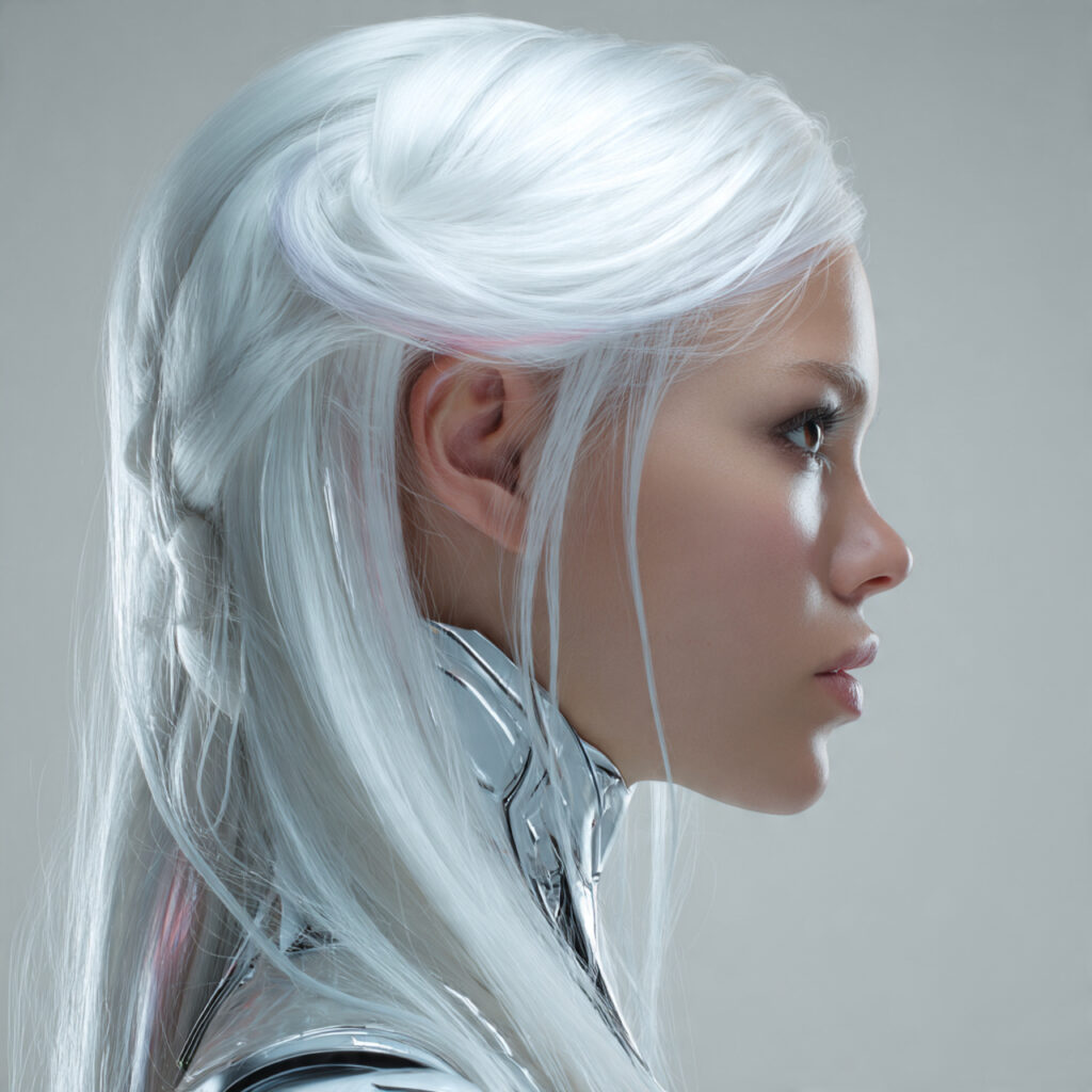 Metallic White Hair Color Ideas
