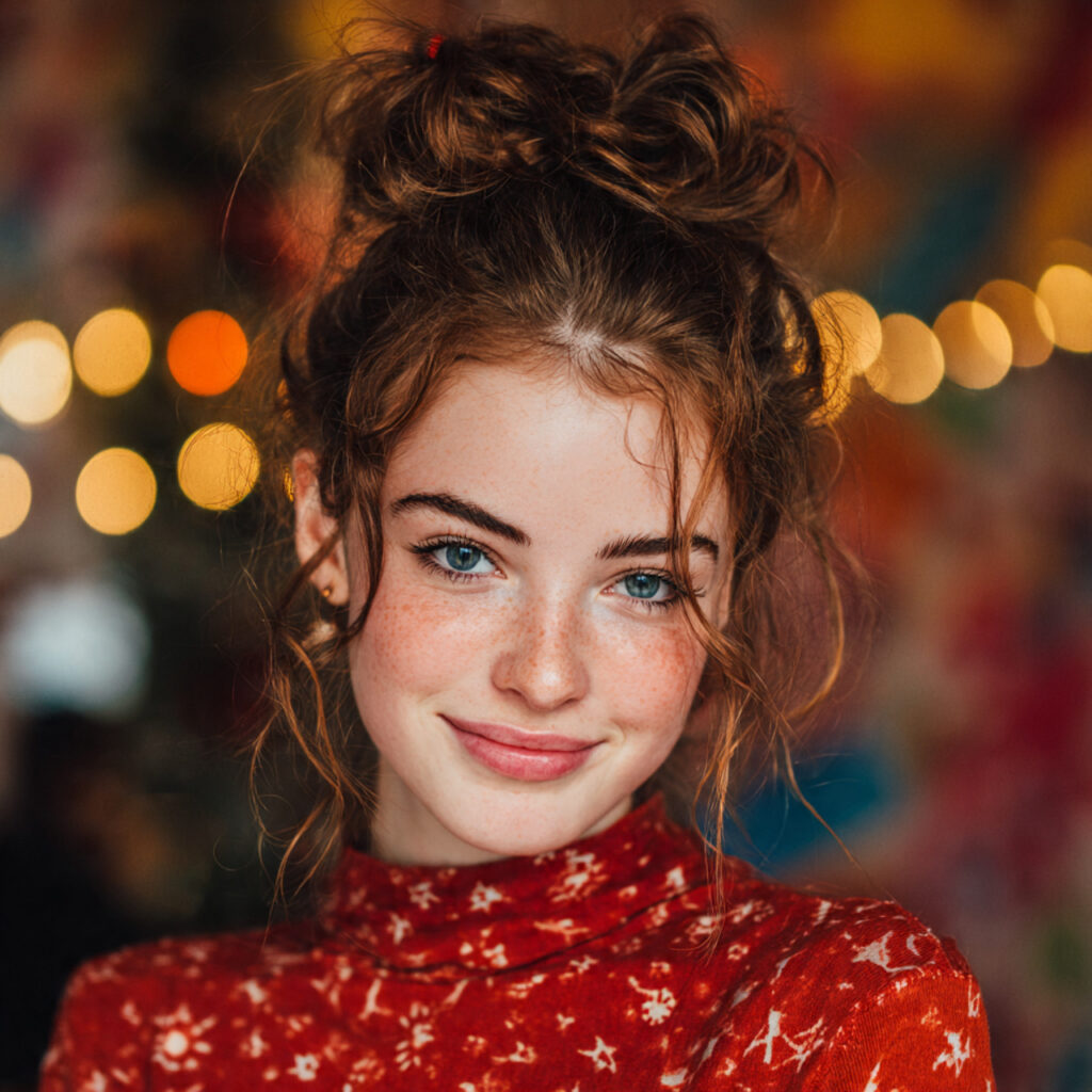 Half-Up Christmas Hairstyles for Girls Ideas