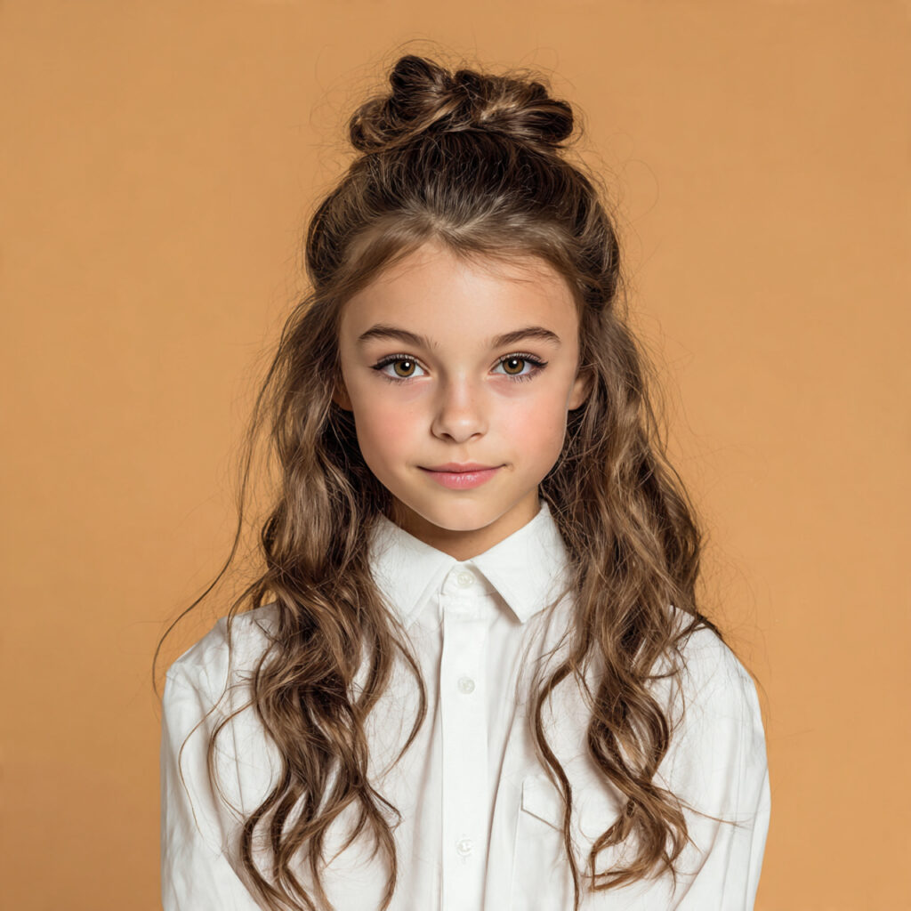 School Hairstyles Ideas for Half-Up Styles