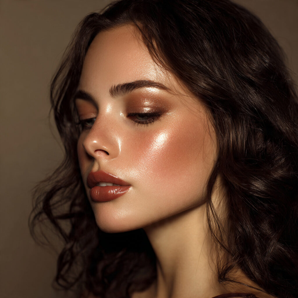 Chocolate Brown With Glossy Effect Ideas