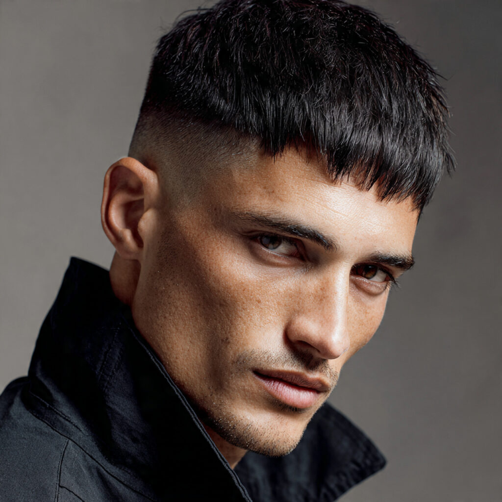 Edgar Haircut with Sharp Fringe Idea