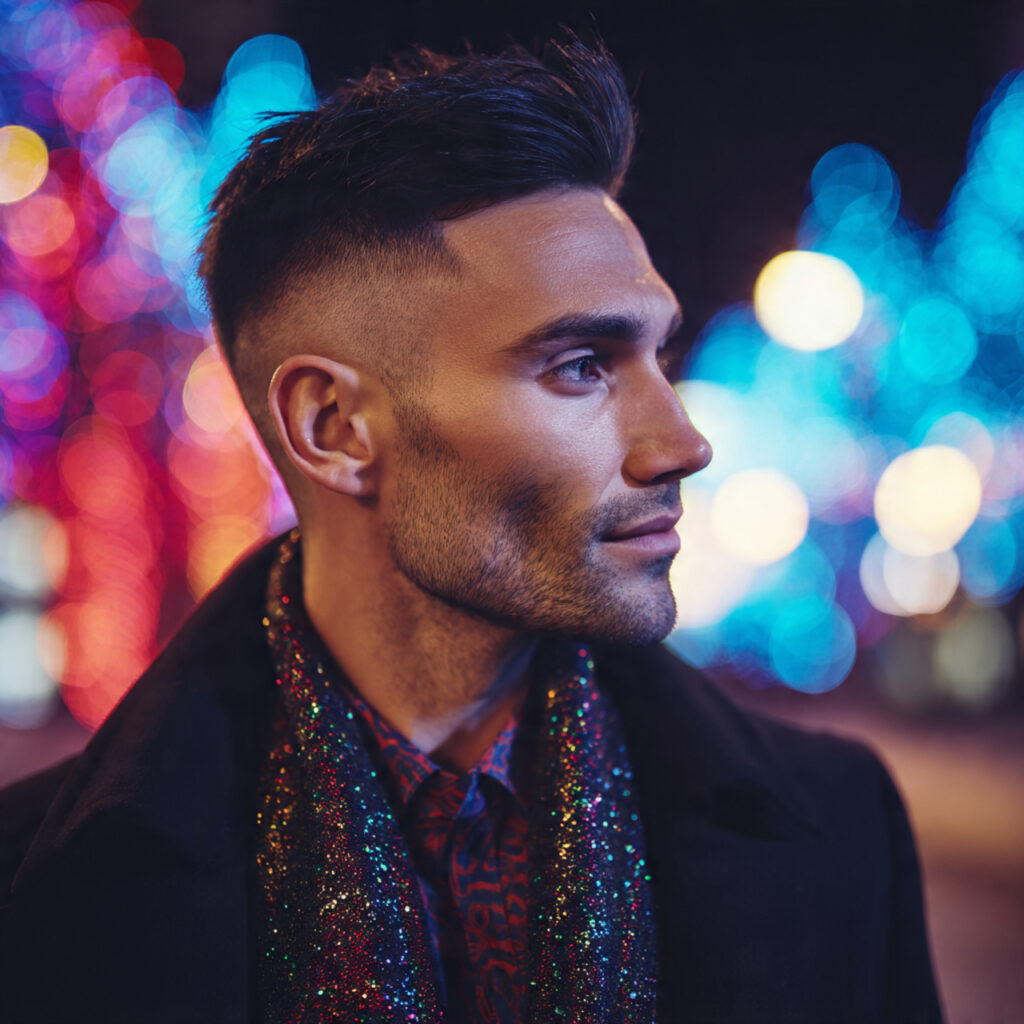 Modern Fade with Festive Finish Ideas