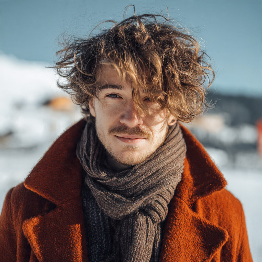 Wavy Hair Winter Charm Ideas