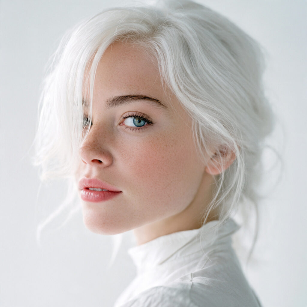 Minimalist White Hair Color Ideas