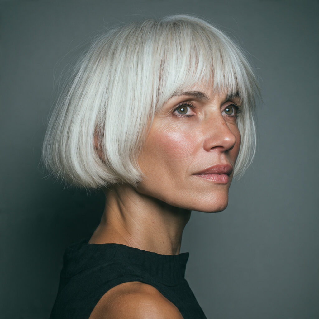 Minimalist Bob Hairstyle Ideas for Women Over 50