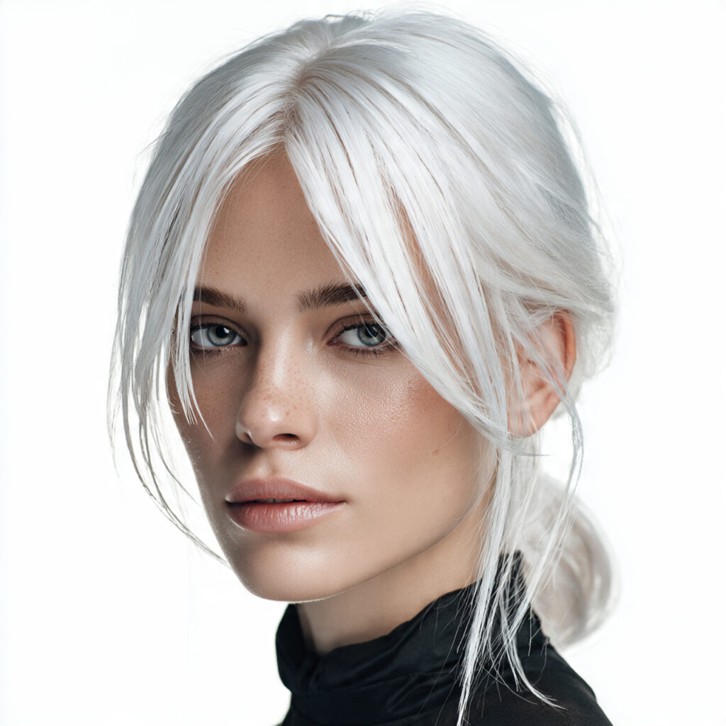 Icy White Hair Color Ideas