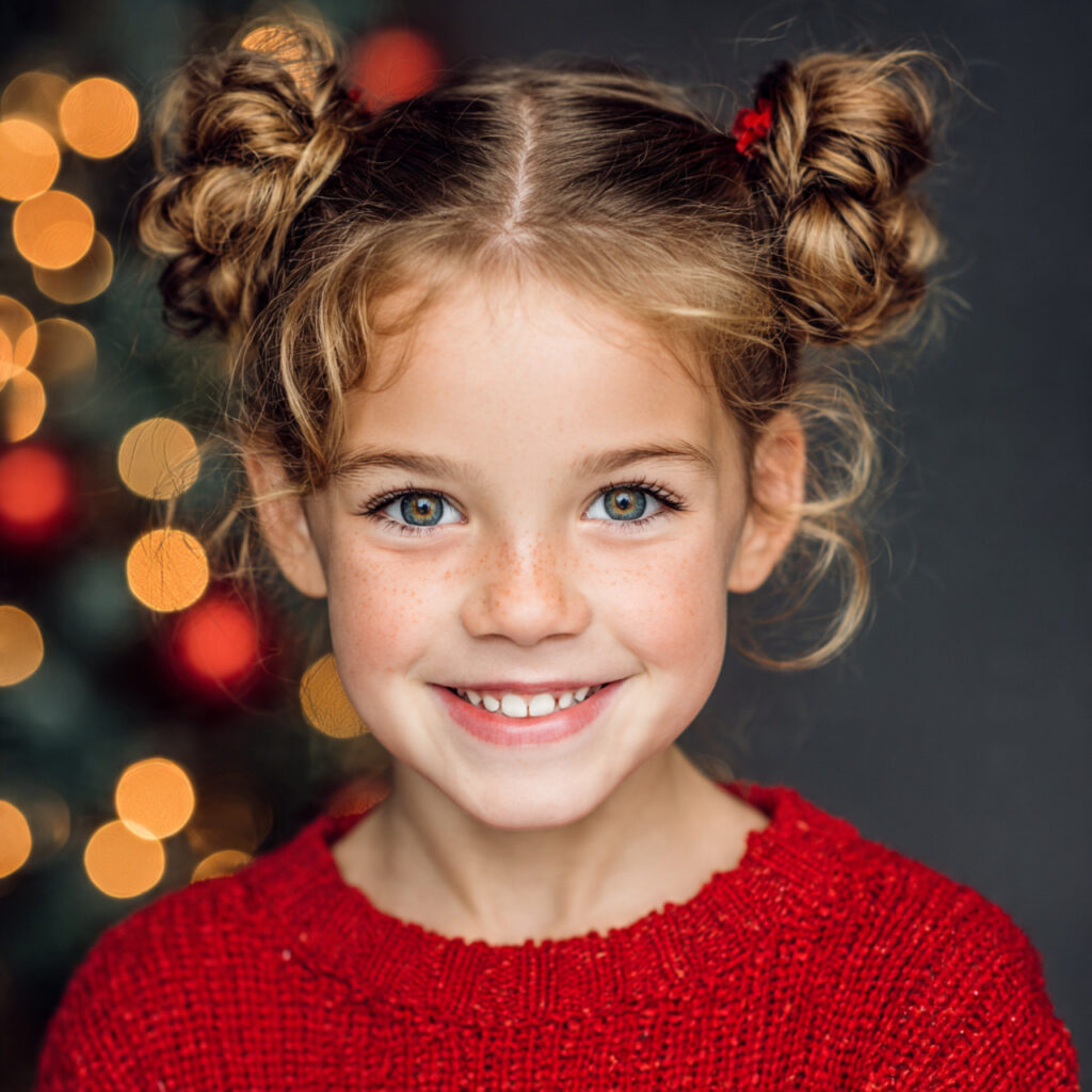 Holiday Photo Christmas Hairstyles for Girls Ideas