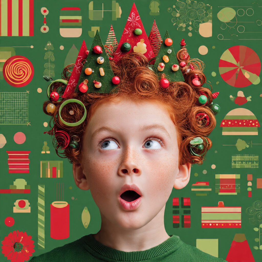 Christmas Tree Hairstyles for Kids Ideas