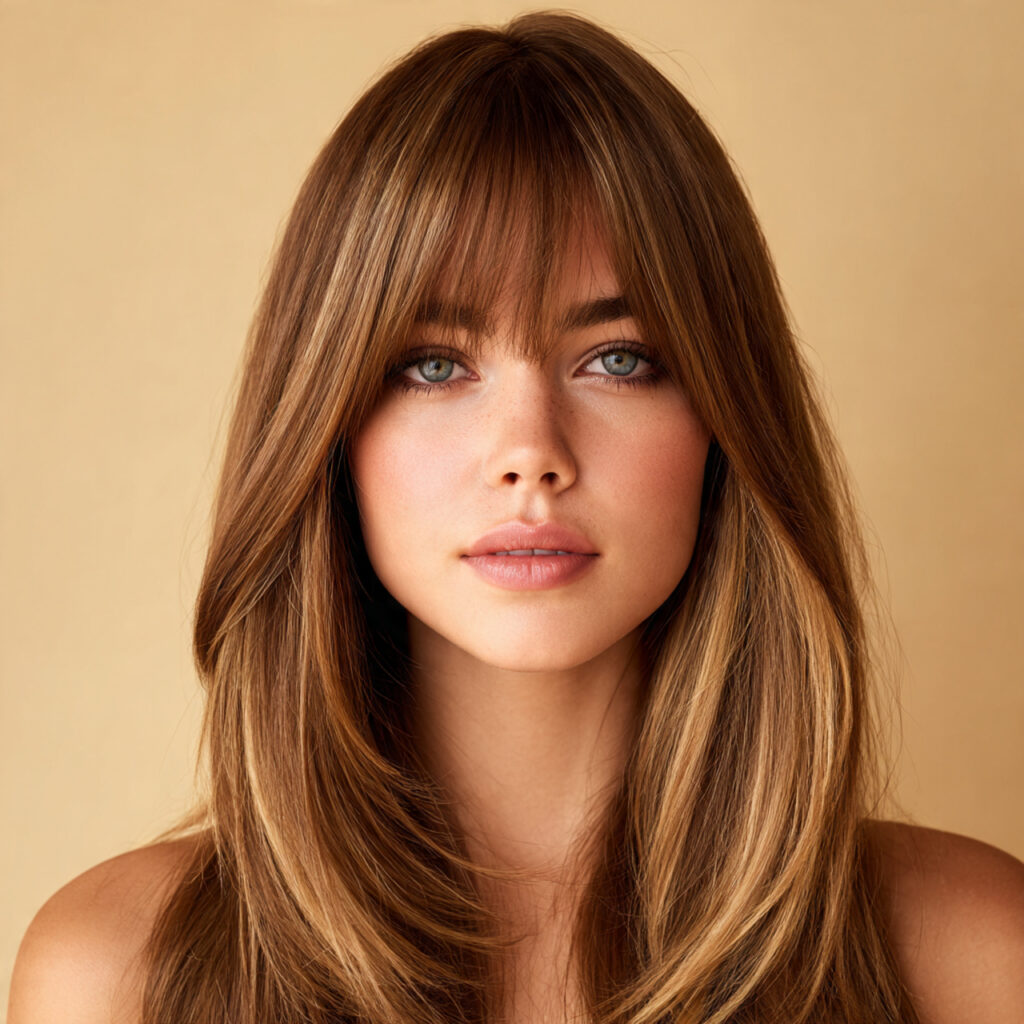 Curtain Bangs Hairstyles Ideas for Long Faces