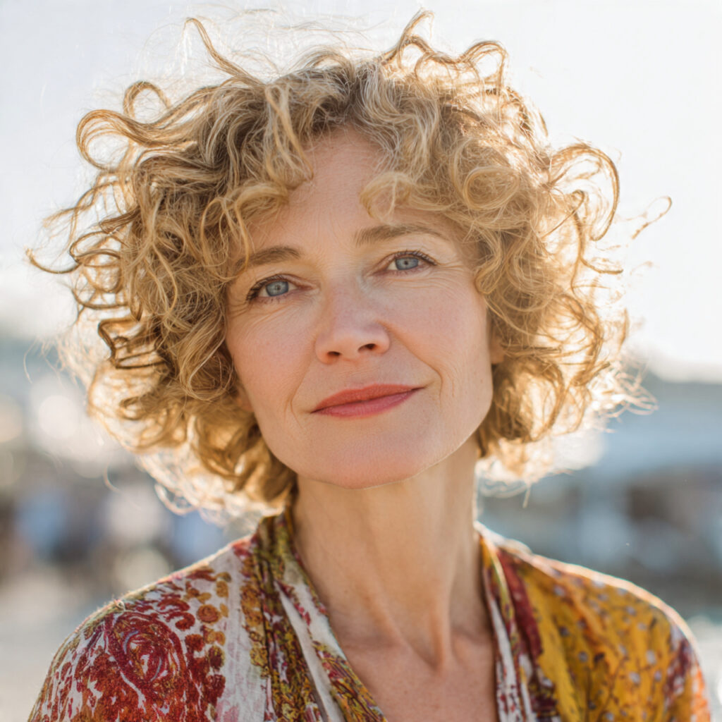 Tousled Curly Hairstyle Idea