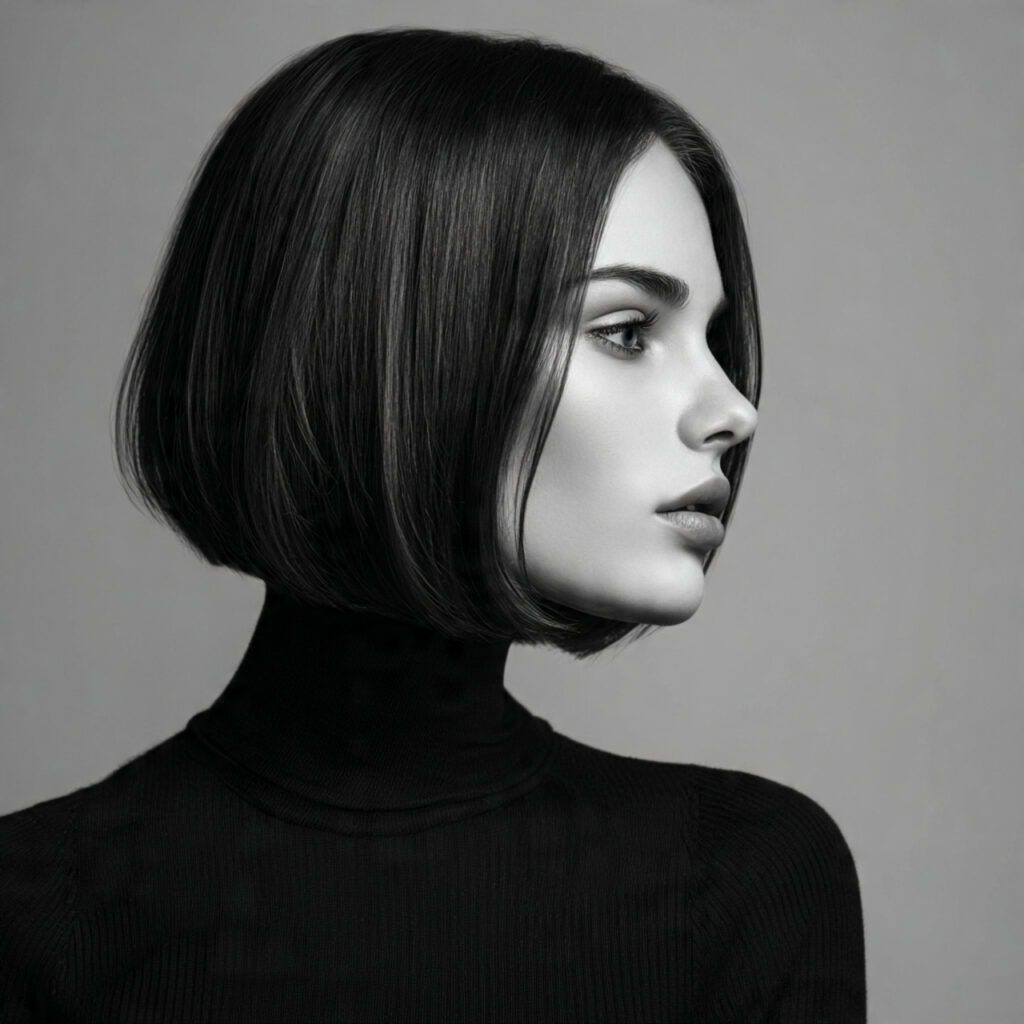 Chin-Length Bob Hairstyles Ideas for Long Faces