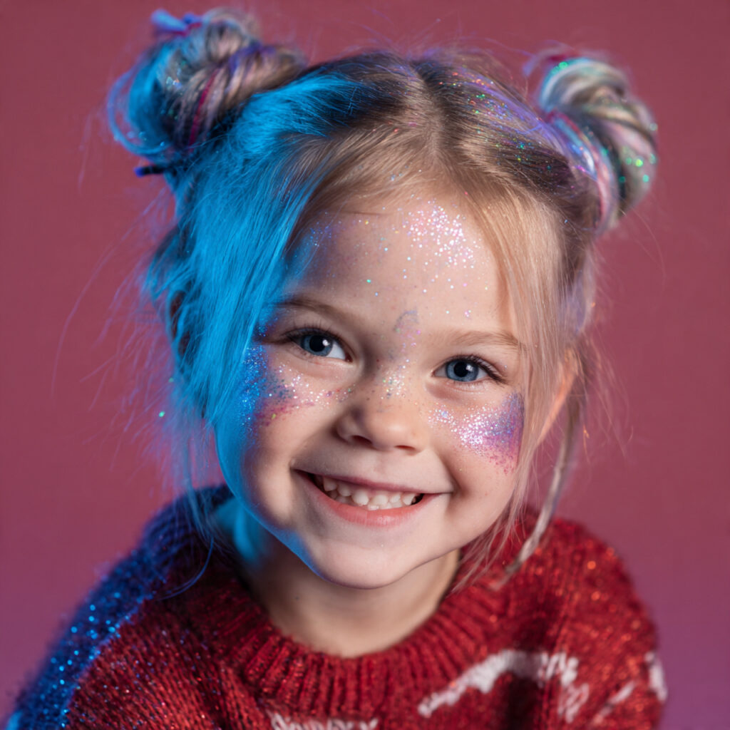 Sparkly Christmas Hairstyles for Kids Ideas