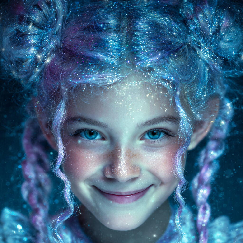 Glitter-Inspired Christmas Hairstyles for Girls Ideas