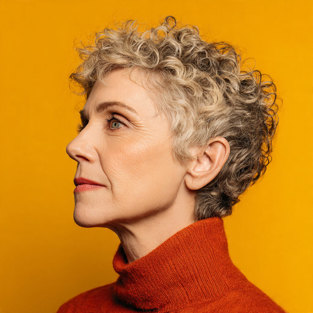 Curly Pixie with Texture Idea