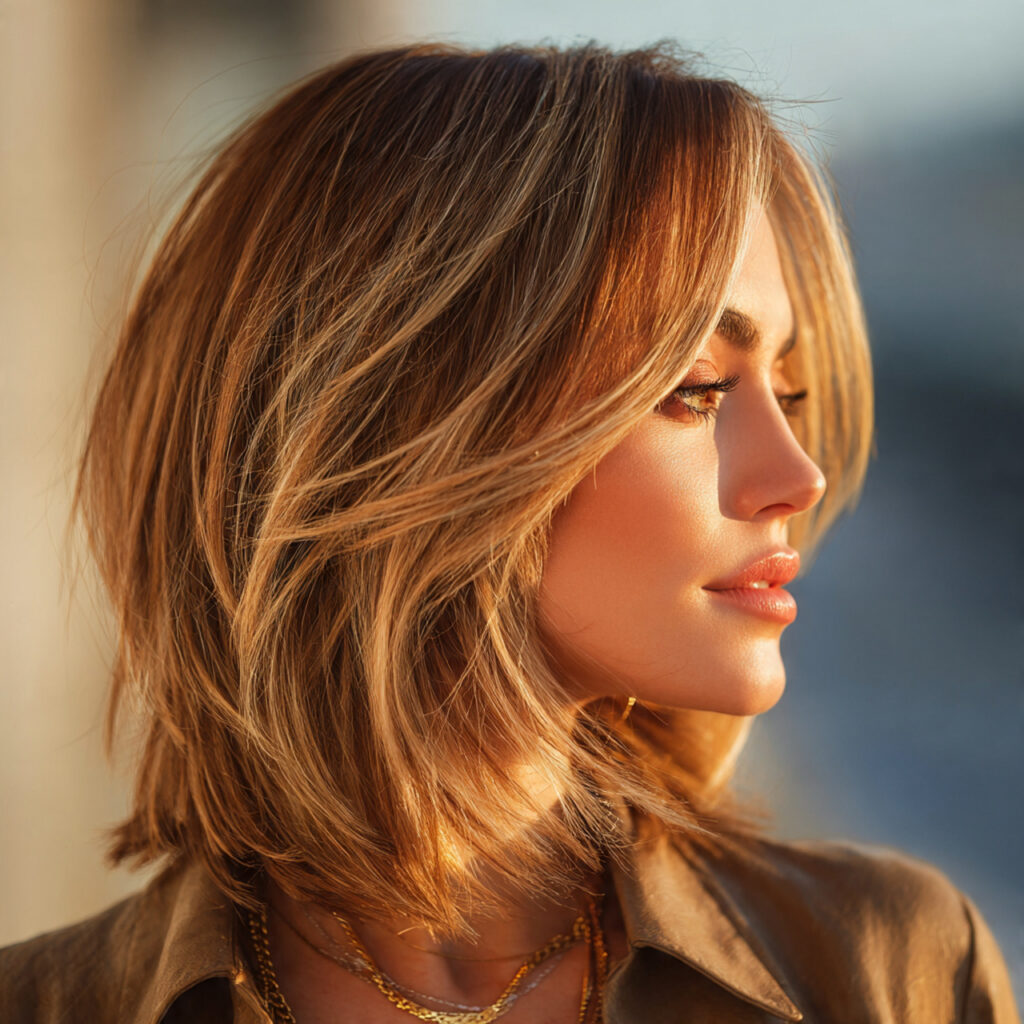 Layered Lob Haircut Medium Length Ideas