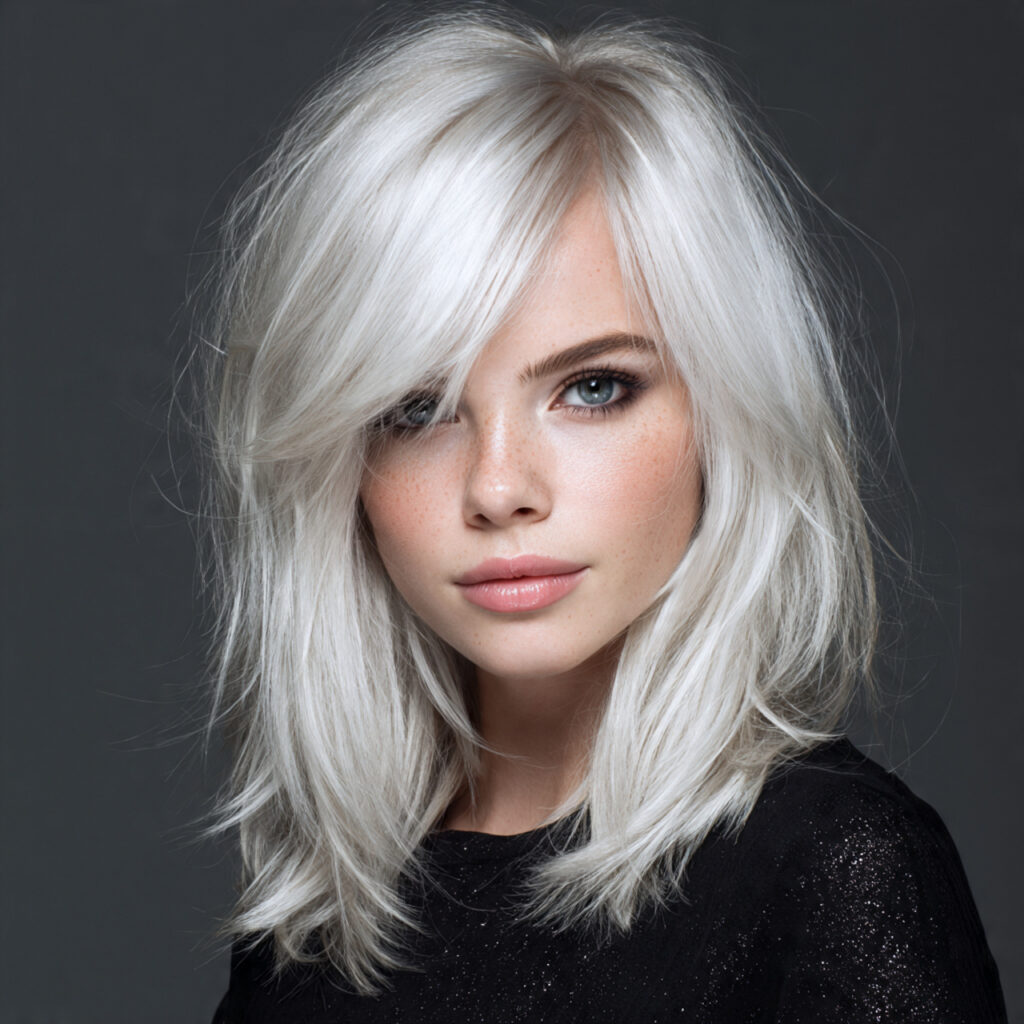 White Silver Blonde Hair Color Ideas