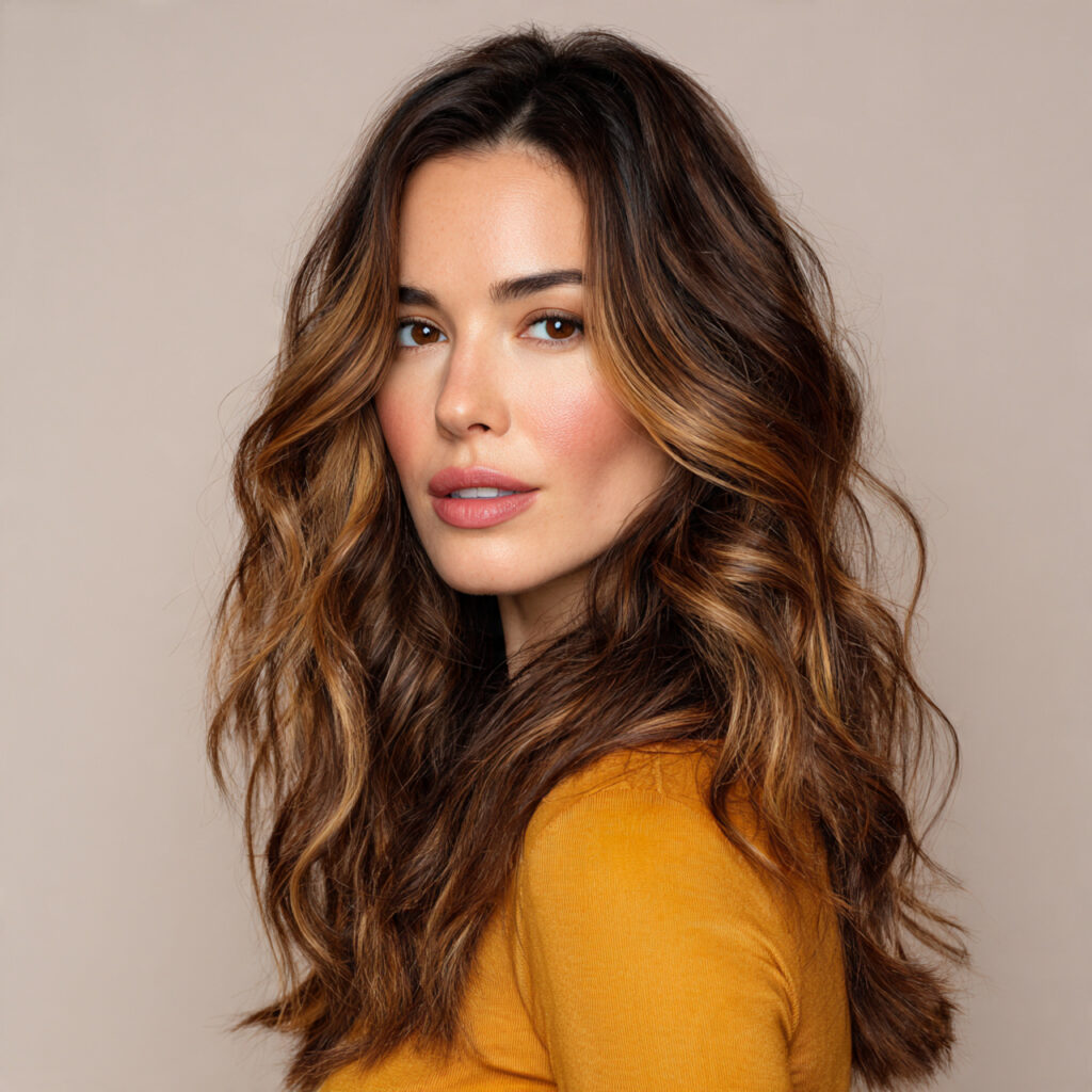 35 Brunette Balayage Hairstyle Ideas for Natural, Bold, and Modern Styles 15 Toffee Brunette Balayage Ideas
