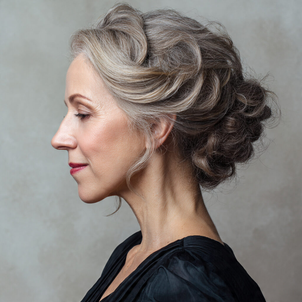 Elegant Gray Updo Ideas
