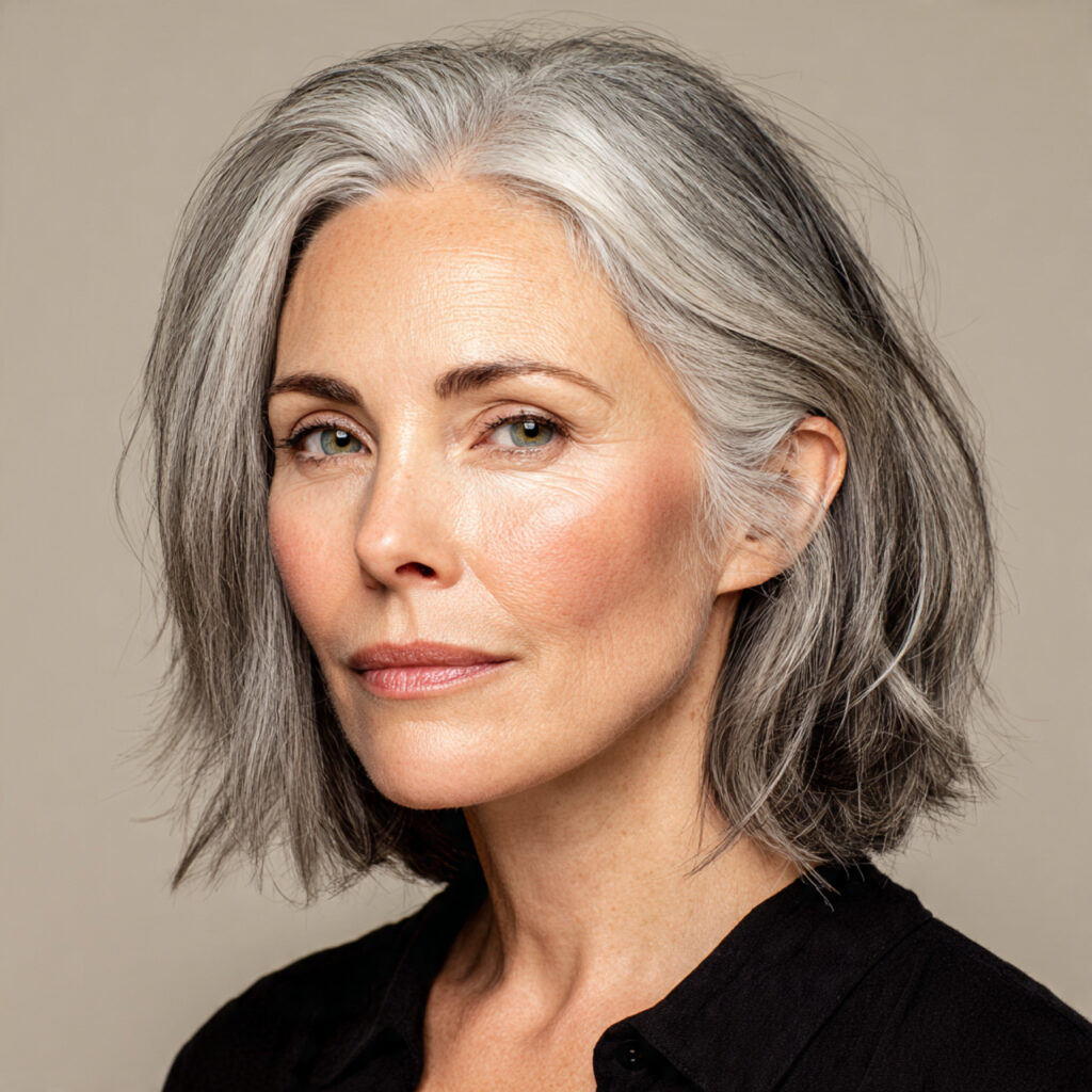 Minimalist Gray Hairstyle Ideas