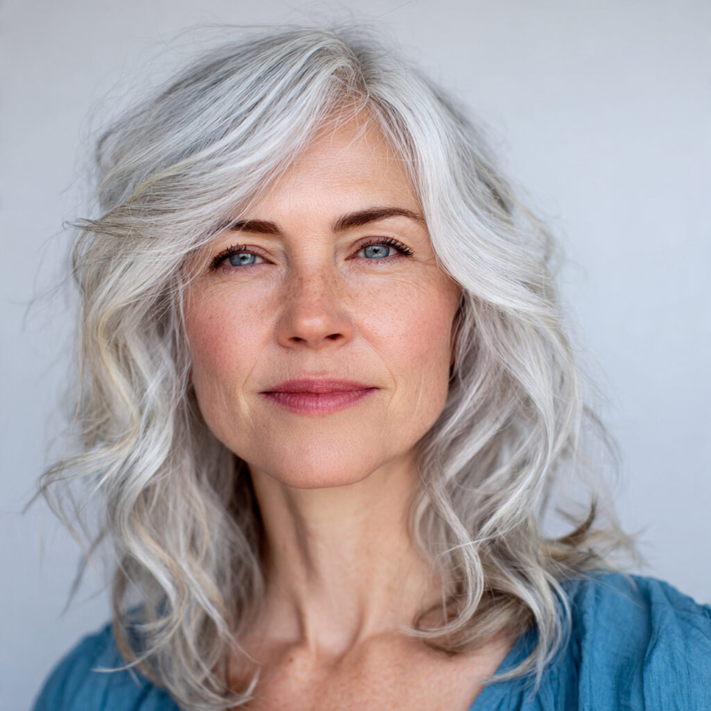 Airy Light Gray Hair Ideas