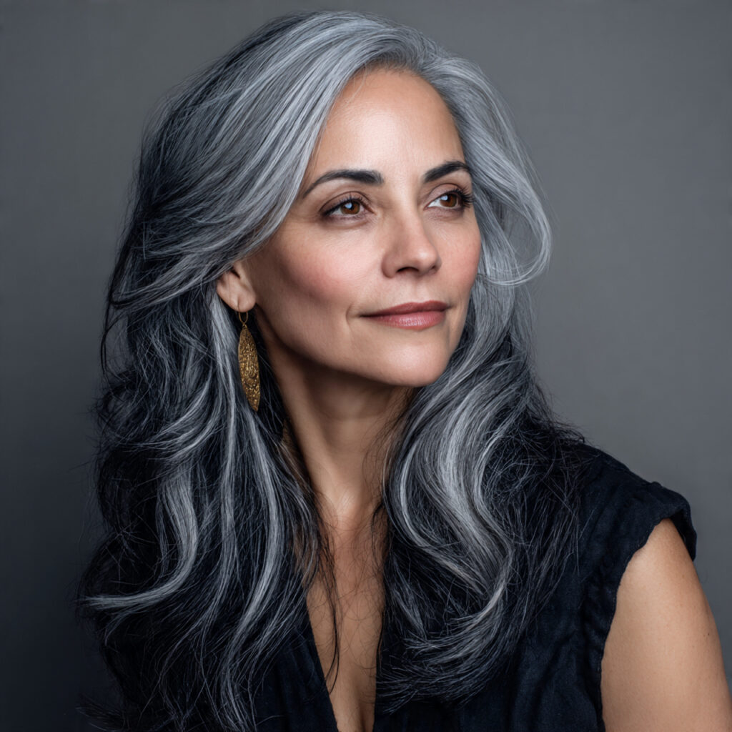 Blended Gray Hair Color Ideas