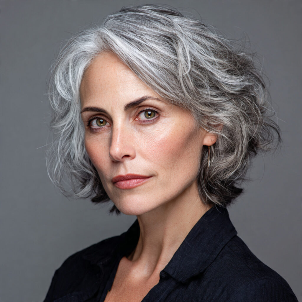 Natural Gray Hair with Highlights Ideas