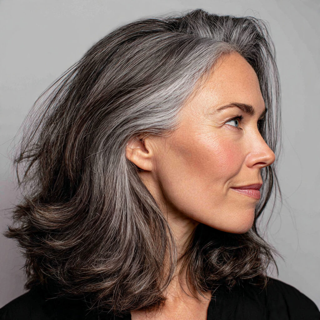 Natural Salt and Pepper Hair Ideas