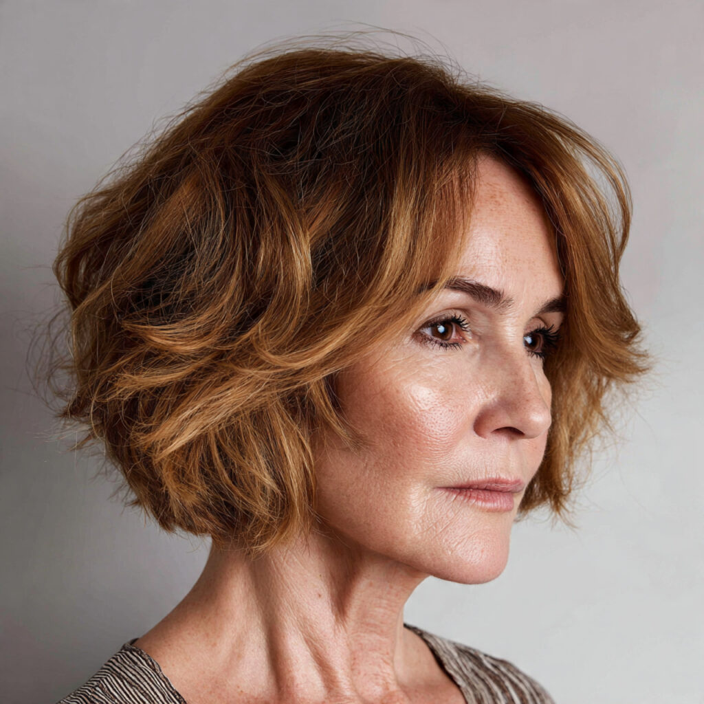 Textured Bob Cut Ideas for Women Over 50