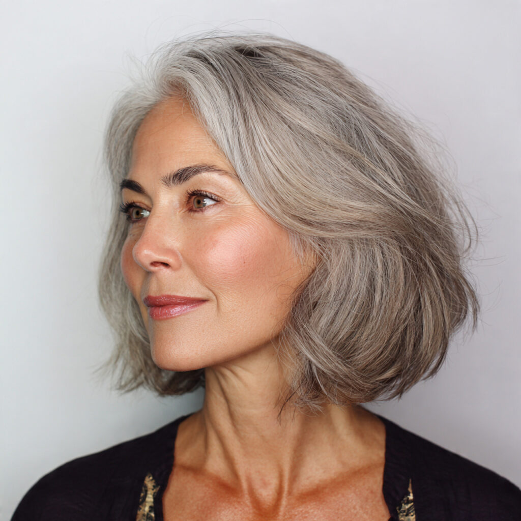 Long Bob Hairstyle Ideas for Women Over 50
