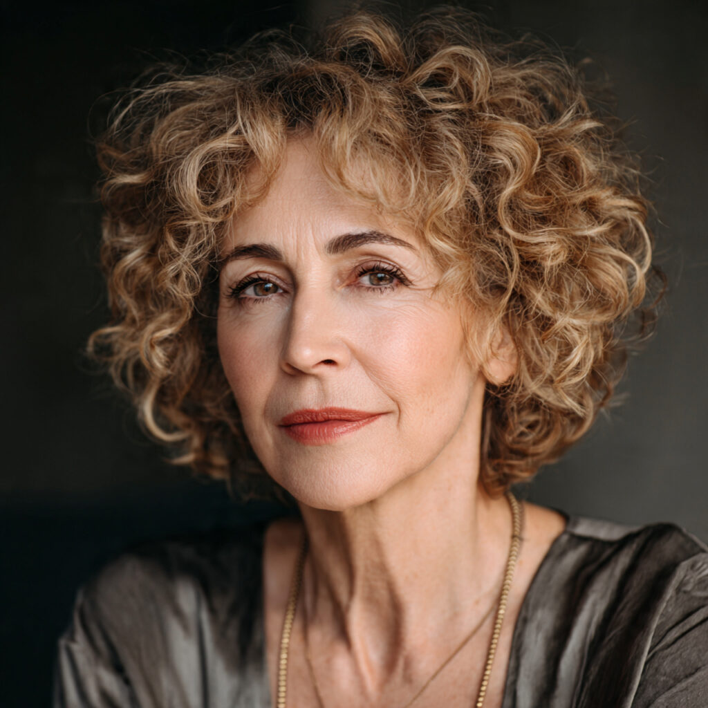 Soft Curly Bob Ideas for Women Over 50