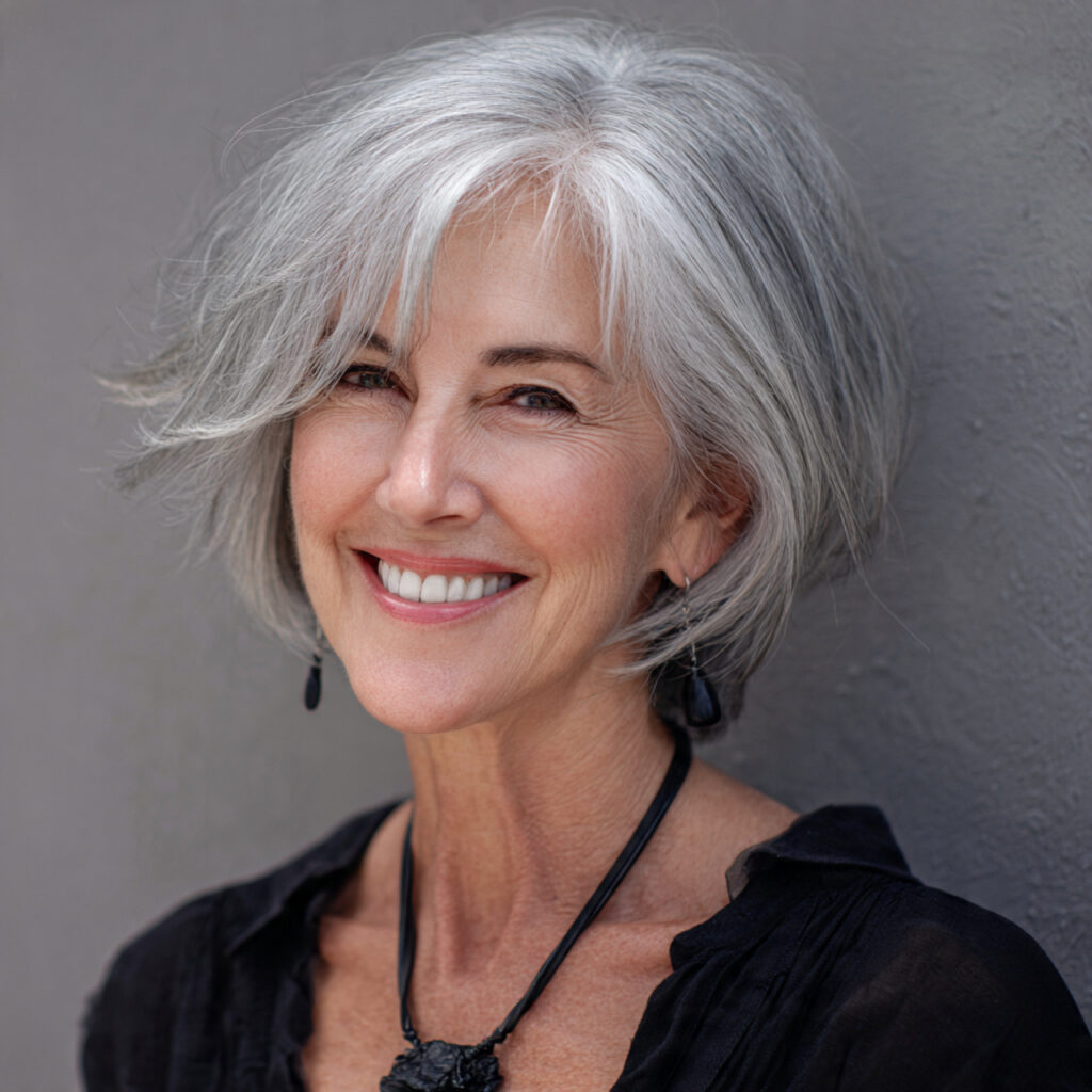 Natural Gray Bob Hairstyles Ideas