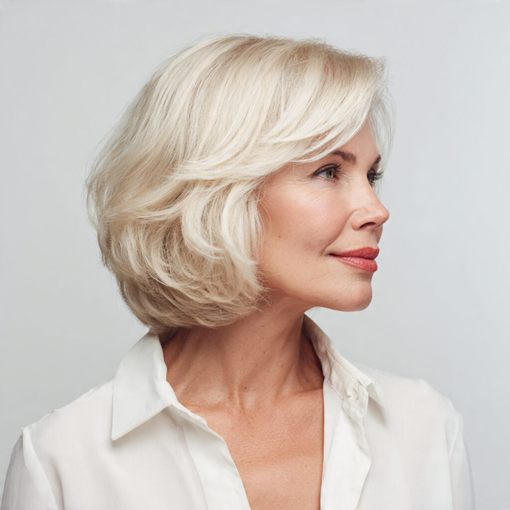 Voluminous Bob Ideas for Women Over 60