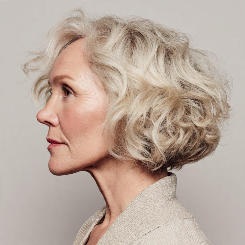 Wavy Bob Hairstyle Ideas for Women Over 60