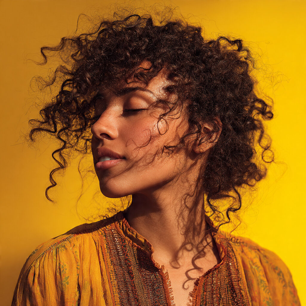 Natural Texture Romantic Hairstyle Idea