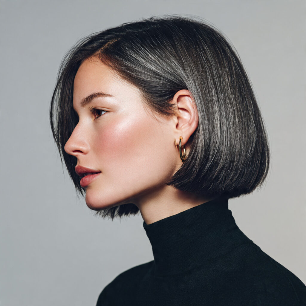 Natural Gray Bob Cut Idea