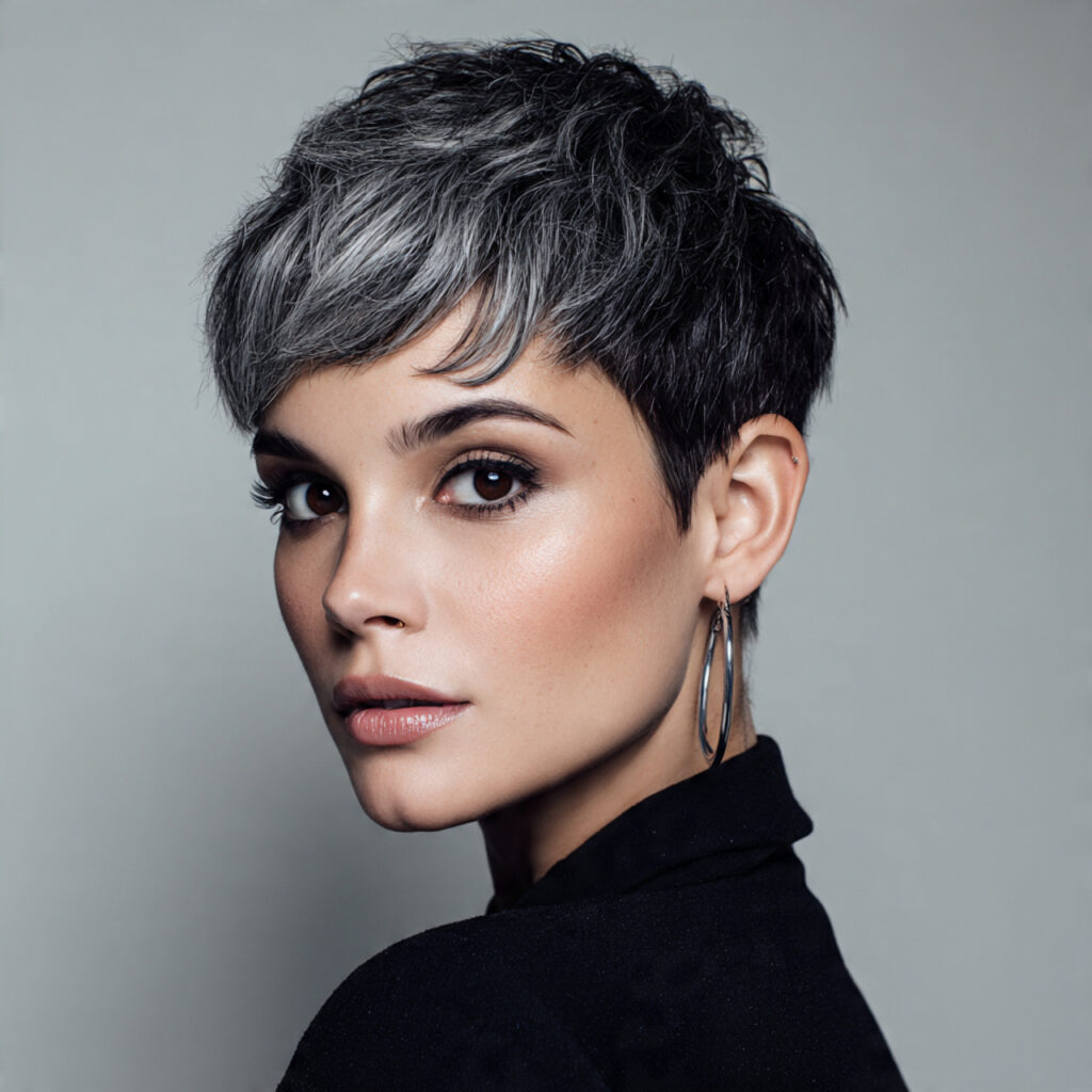 Chic Gray Pixie Look Idea