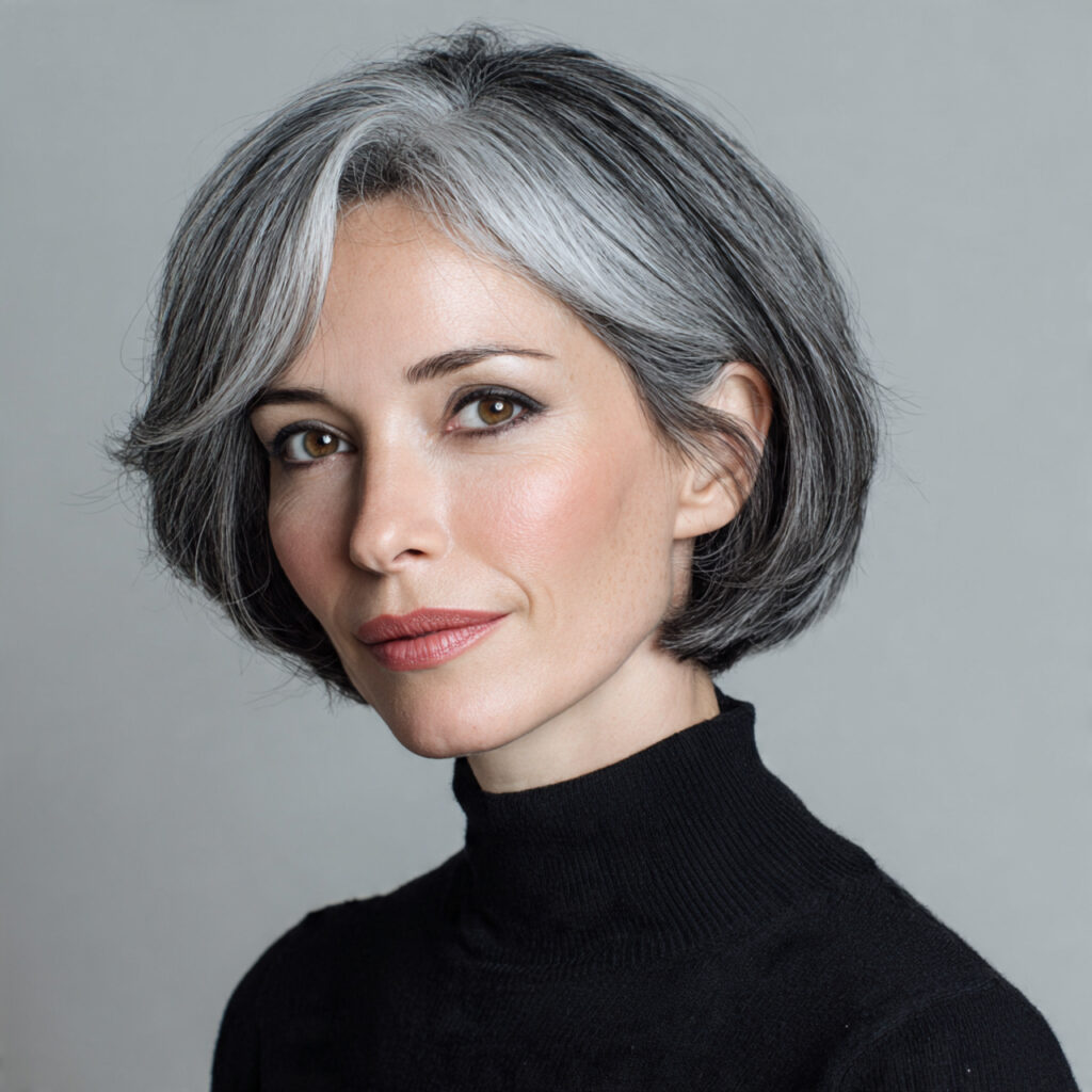 Classic Gray French Bob Idea