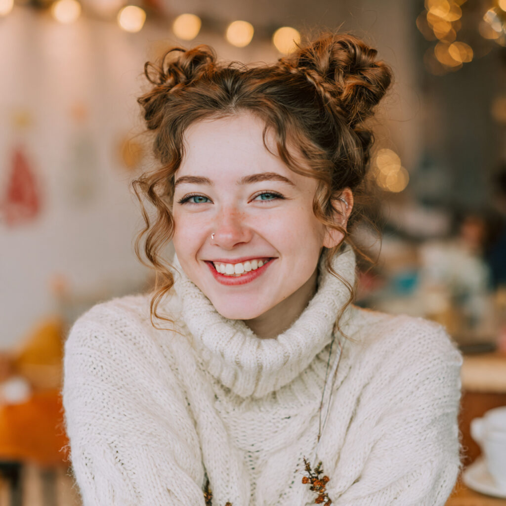 Cozy Winter Festive Hairstyle Ideas