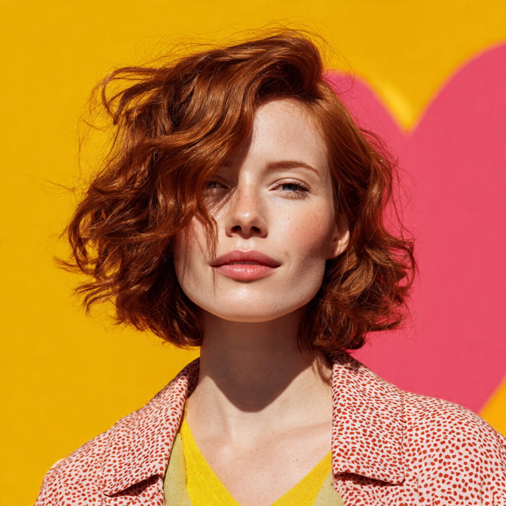 Layered Lob Hairstyles for Heart Shaped Faces