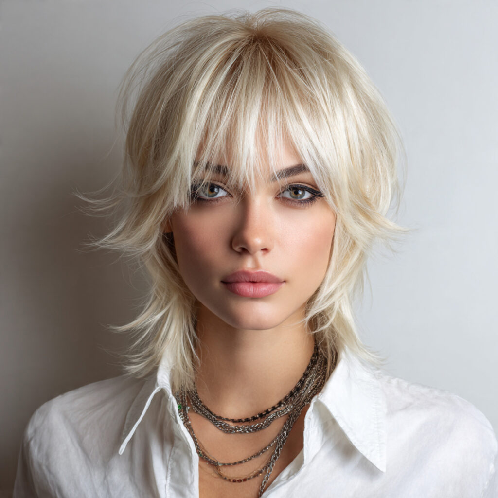 Modern Shag Hairstyles for Heart Shaped Faces